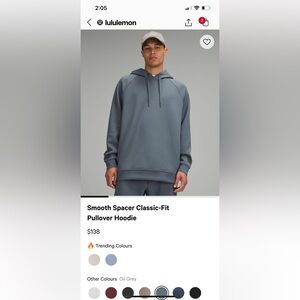 MENS LULULEMON - Smooth Spacer Hoodie